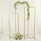 4 Gold Metal Floral Display Frame Rectangular Backdrop STAND Arch